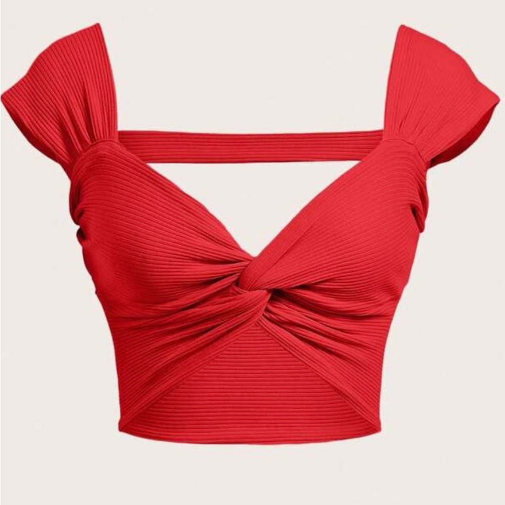 Red crop top size small